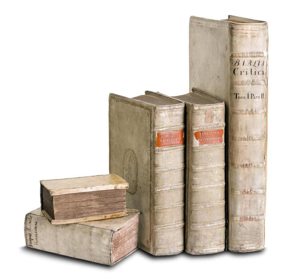 A Collection of Five 17th Century Vellum Bound Books