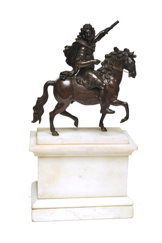 A 19th Century Bronze Equestrian Group of Louis XIV on Horseback
