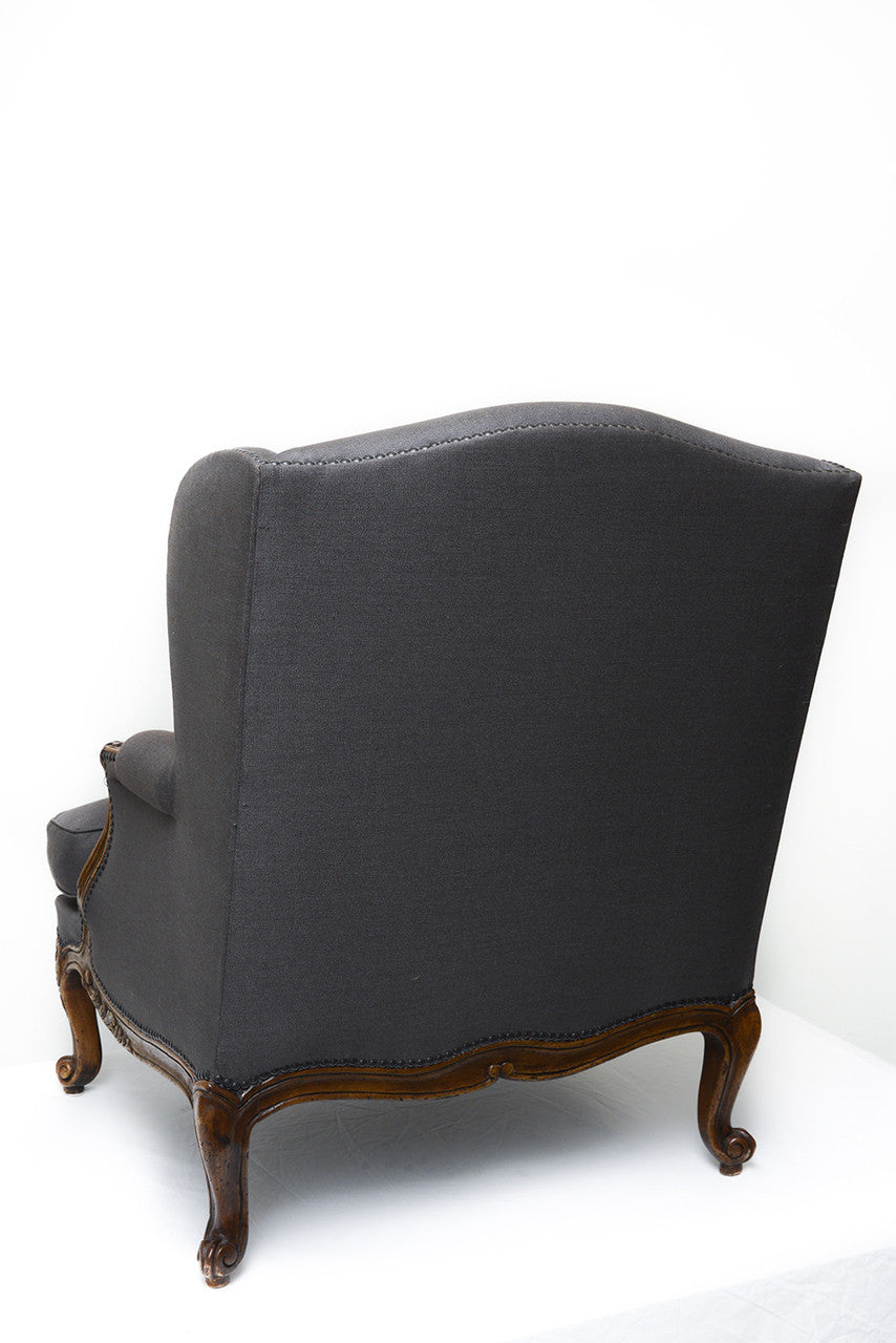 A Pair of Louis XV Style Wingback Armchair