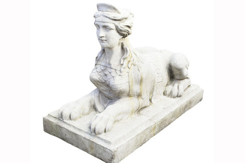 A Stone Composite Figure of a Sphinx