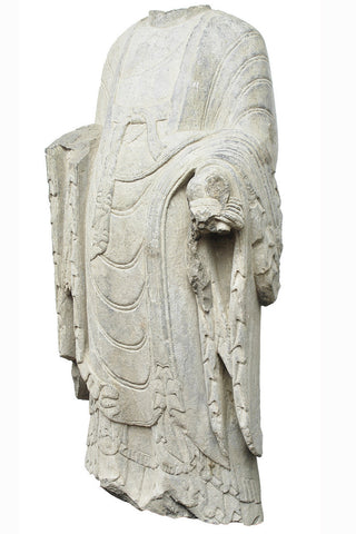 A Northern Wei Period Stone Standing Torso of a Bodhisattva, 5th Century AD