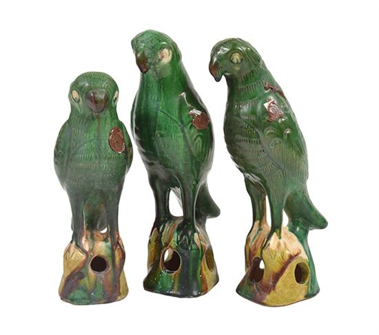 Green Glazed Parrots