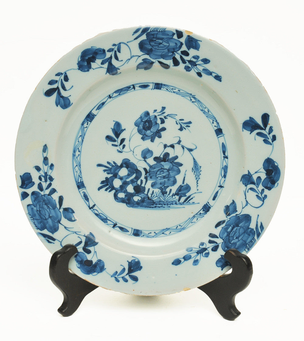 A Chinese Blue and White Delft Ware Plate