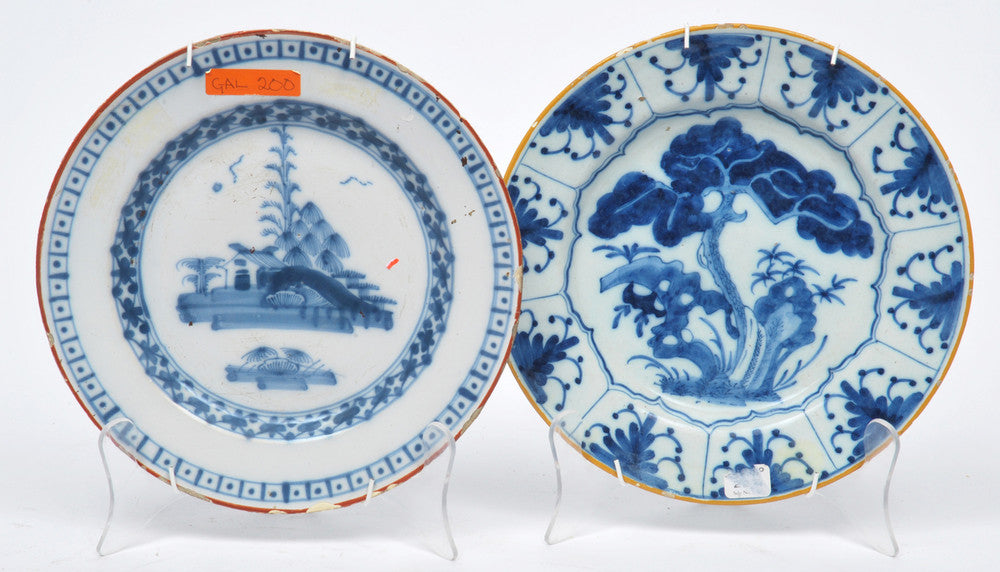 A Pair of Small Delft Blue and White Plates