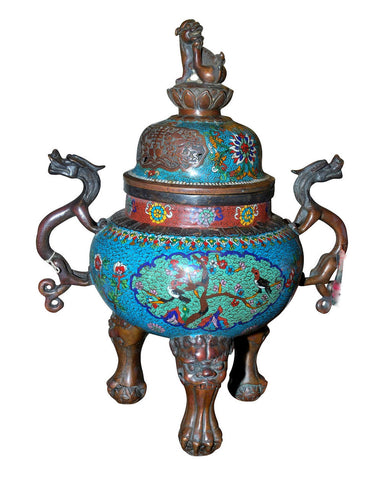 A Chinese Cloisonne Censer