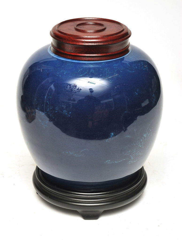 A Chinese Blue Ginger Jar, Qing Dynasty, circa 19th Century