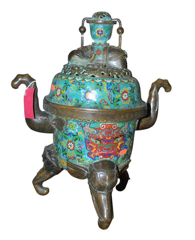 A Chinese Cloisonne Censer