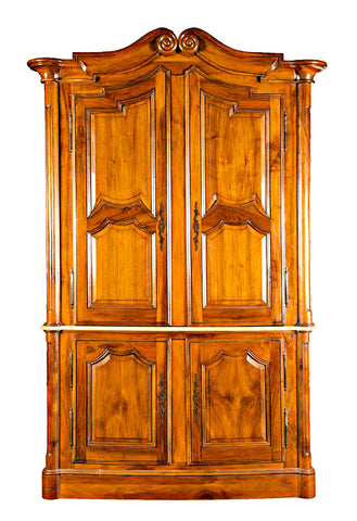 A 19th Century Fruitwood Buffet Des Corps with Marble Top
