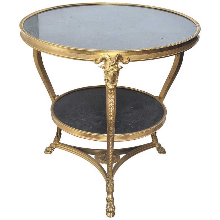 A French Early 19th Century Louis XVI Style Marble-Top Gueridon