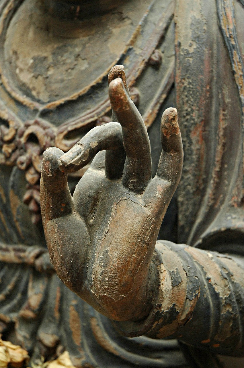 A Chinese Carved Wood Figure of Guanyin, Ming Dynasty (1368-1644)