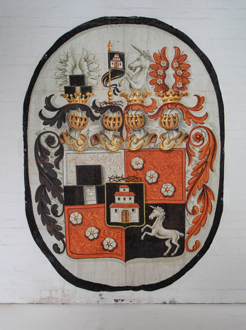 An Impressive 18th Century Painted Parchment Armorial