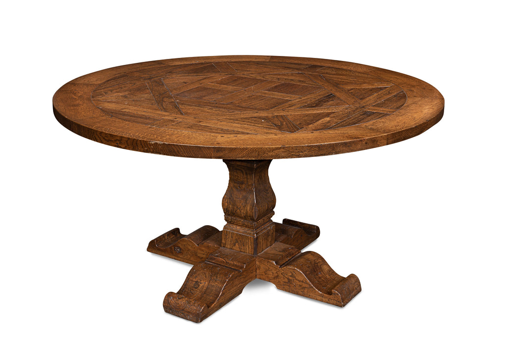 A Round 'Parquet D'Versailles' Style Table