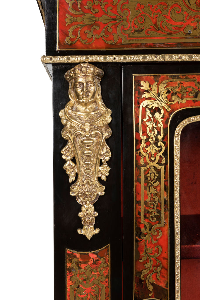 A Fine French 19th Century Gilt Bronze and Brass Inlaid Boulle Cabinet