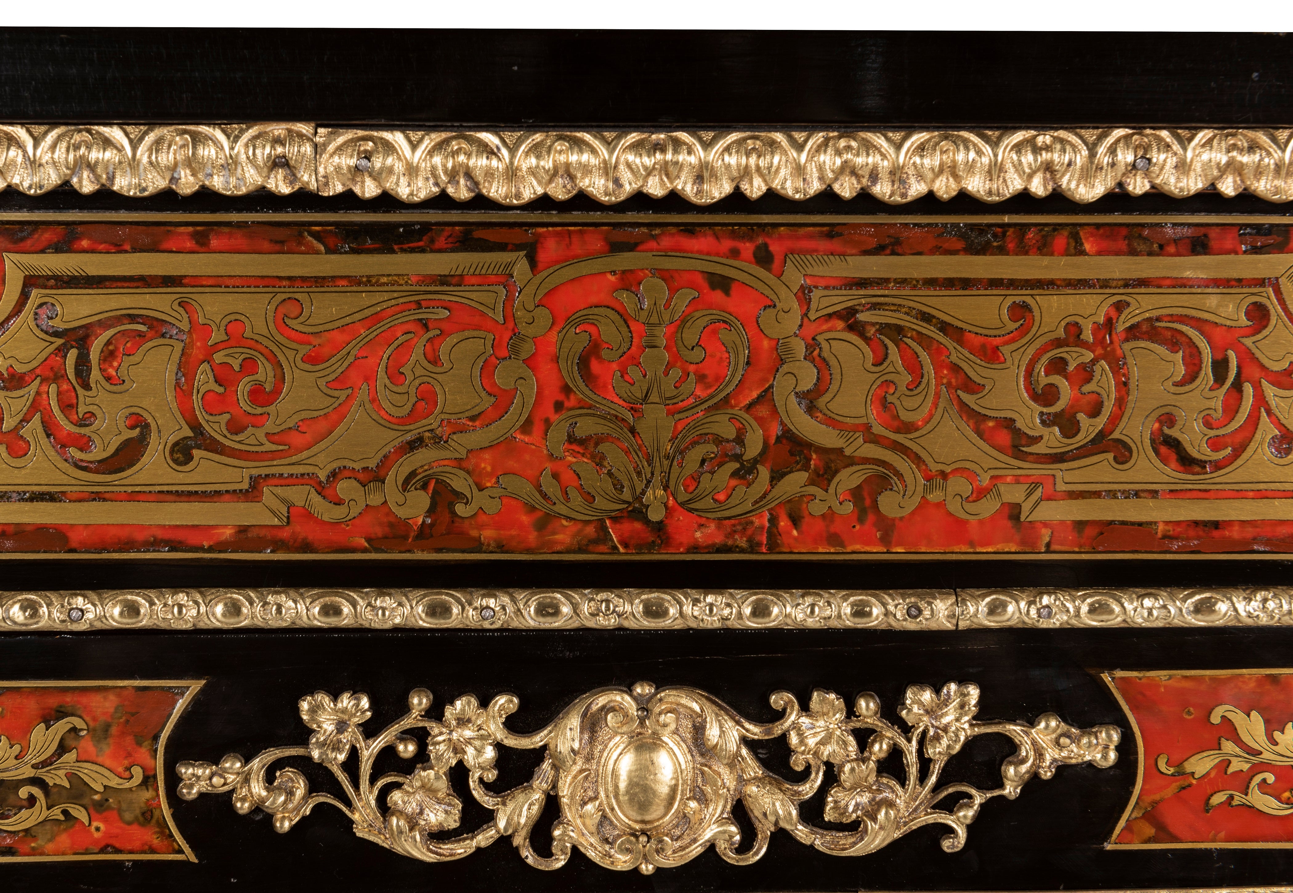 A Fine French 19th Century Gilt Bronze and Brass Inlaid Boulle Cabinet