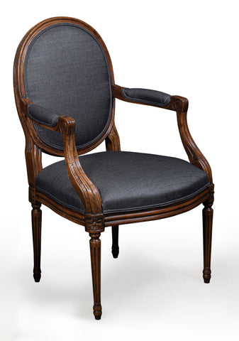 A Medallion Back Louis XVI Style Dining Chairs