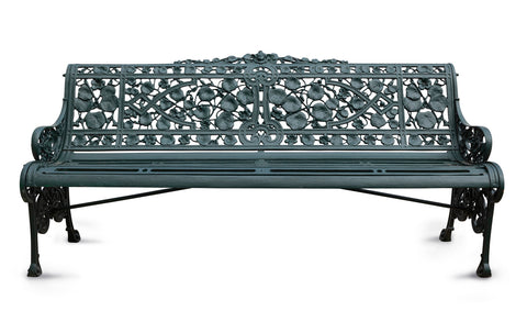 Colebrookedale Style Cast Iron Hand Painted Bench