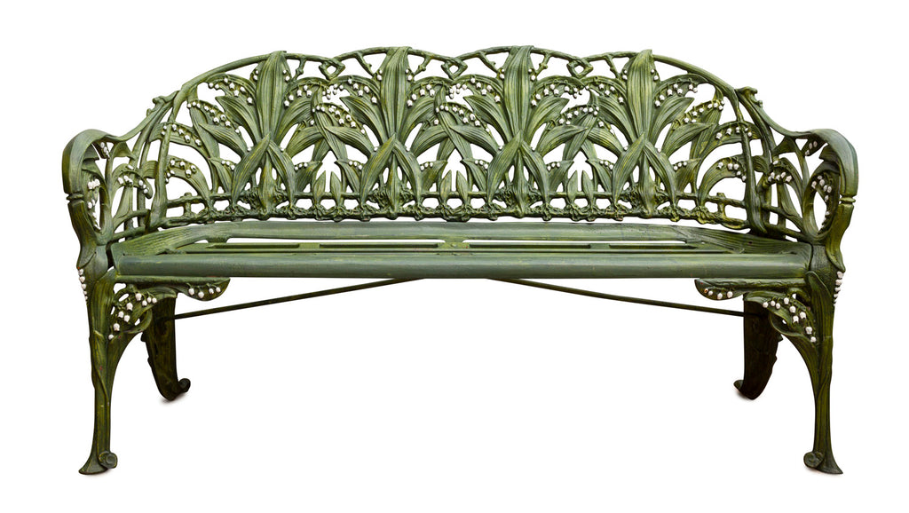 Cast Iron Lily of the Valley Bench