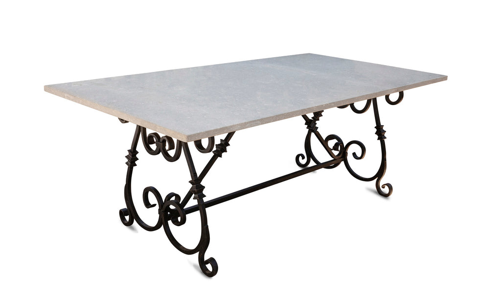 Marble Top and Wrought Iron Dining Tables
