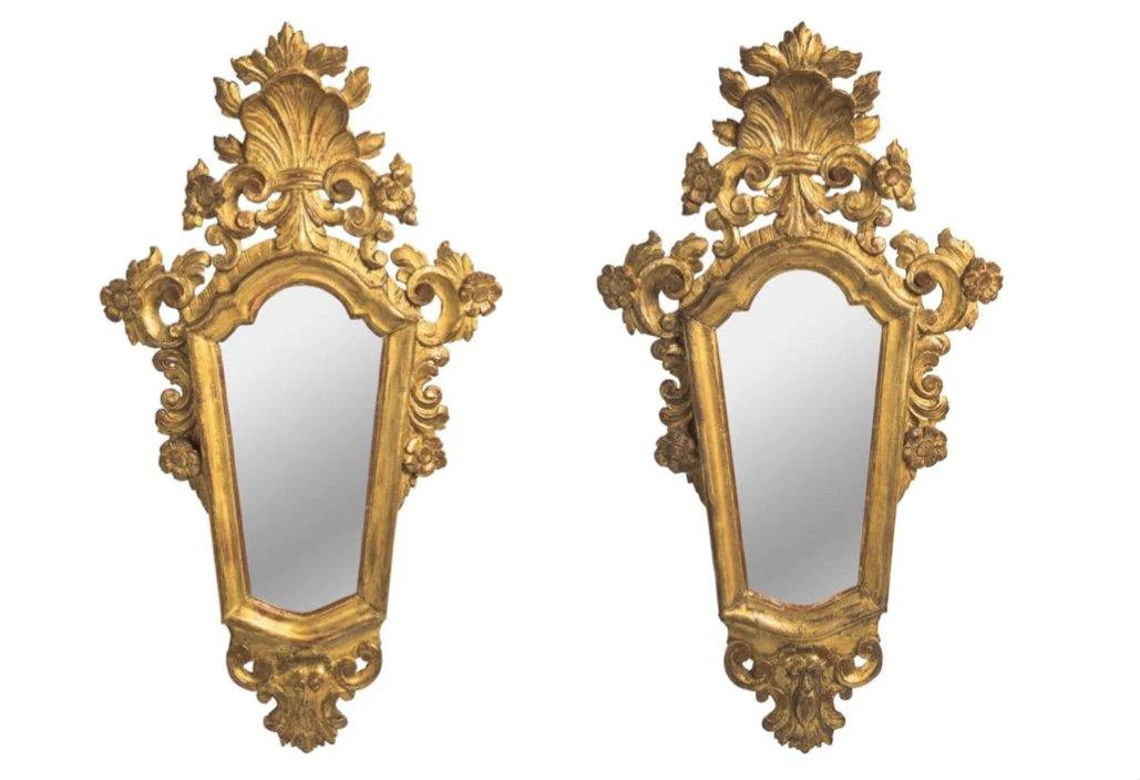 A Pair of French Rococo Style Mirrors