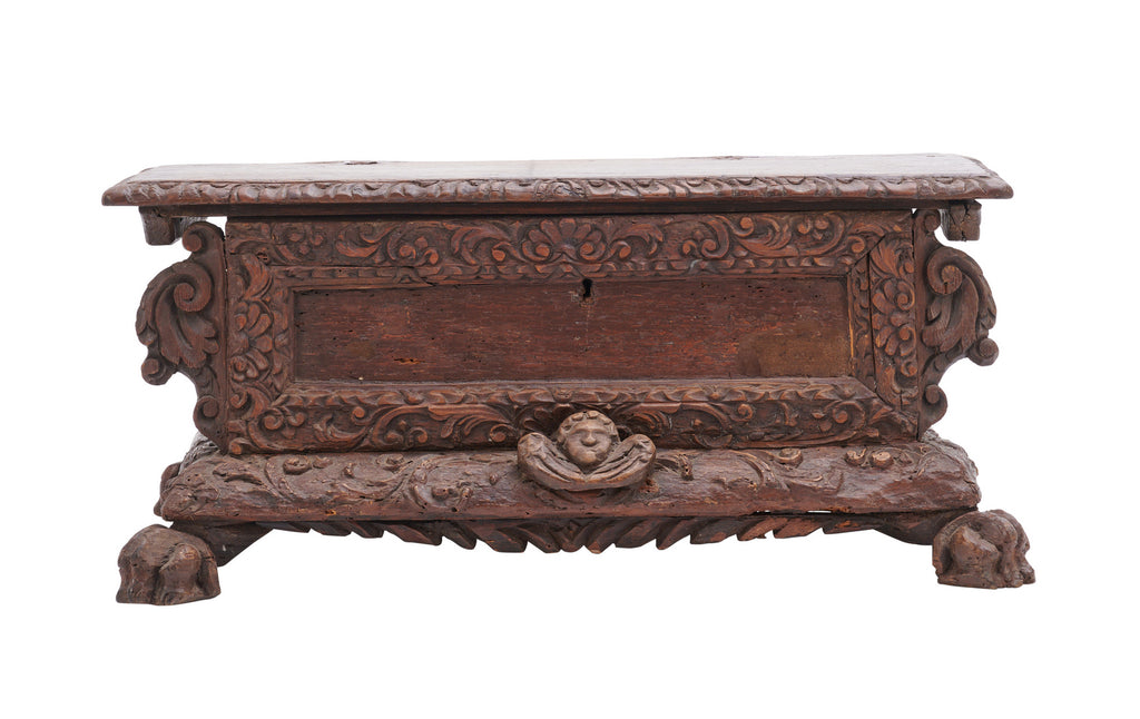 A Late 16th Century Italian Caved Pine Chest