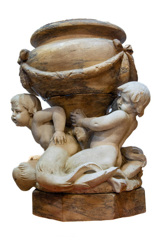 An Italian 18th Century Cararra and Sienna Marble Urn