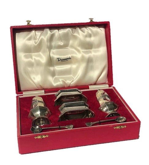 A Silver Plated Condiment Set