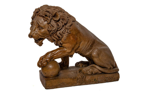 An 18th Century French Terracotta Lion