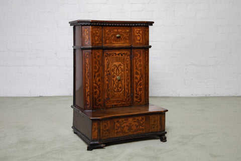 A Northern Italian Marquetry and Walnut Prie Dieu, circa 1680