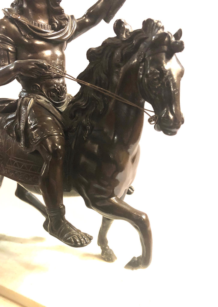 A 19th Century Bronze Equestrian Group of Louis XIV on Horseback