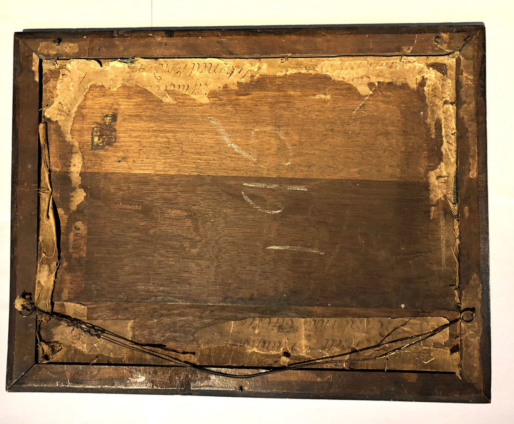 A 19th Century Dutch Naive Needlework in Ebonized Timber Frame